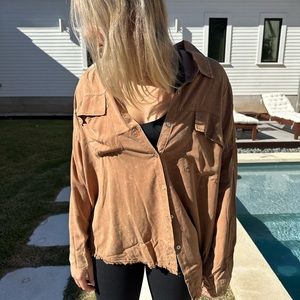 Camel mineral wash button down